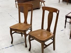 matched set of solid wood occasional chairs