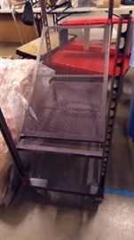 Metal Cart W Adjustable Shelves
