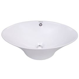 Aquaterior Oval Porcelain Ceramic Bathroom Sink