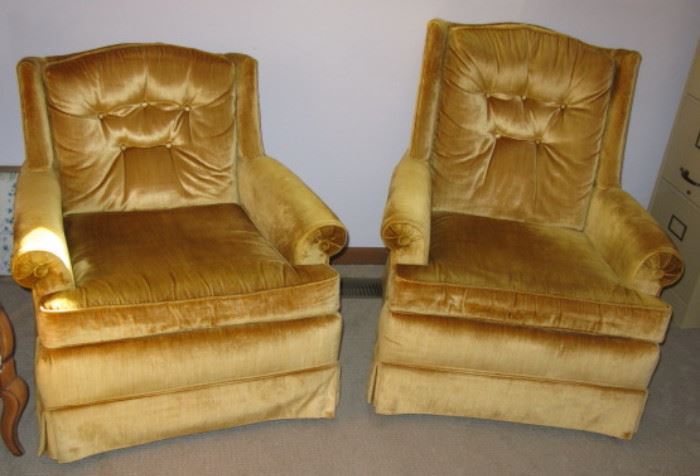 Gold Mr. and Mrs. Chairs