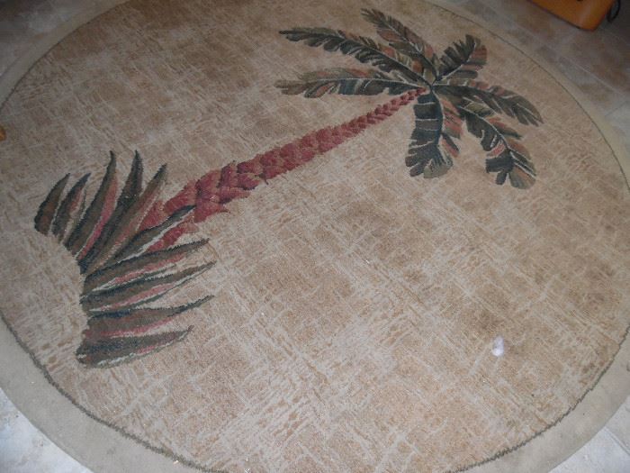 Palm rug, round