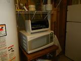 Microwave and Toaster oven.