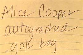 Callaway Golf Bag Autographed by Alice Cooper
