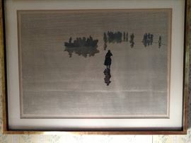 Artist Paul Shaub, "Return" 18/210. wood/block print