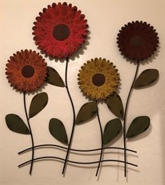 Decorative Sun Flower Metal Wall Art
