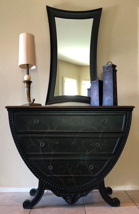 Fabulous Buffet! Weathered Vane Horn Lamp and Set/3 Metal Canisters