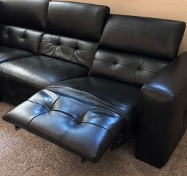 Z-Gallerie Reclining Black Sectional (Like New) 