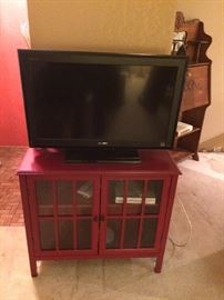 Flat screen TV and modern TV stand