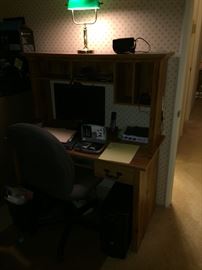 computer desk, lap top & desk top computer