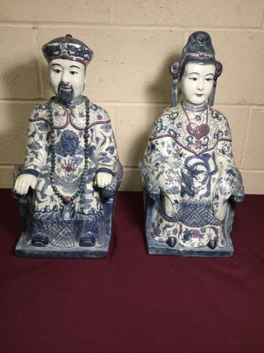 003 Asian Royal Couple Porcelain