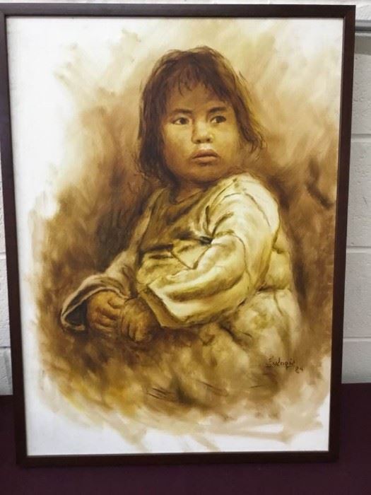 004 Painting Native American Child