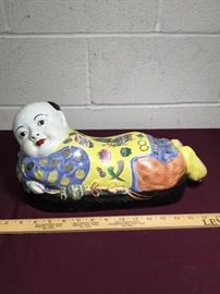 Asian  Porcelain Headrest