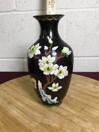 Beautiful Black Painted Vase