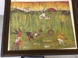 Brazilian African Vintage Art Framed