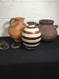 Ceramic Pots and Metal Cuffs