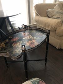 Toyo Tole Painted Cocktail Table(removable tray): Cost $200                                 