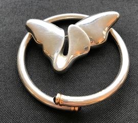 Gallen Benson Sterling Brooch/Slide and Ed Levine Sterling Bracelet