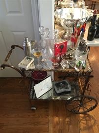 Great Bar Cart and Bar Items