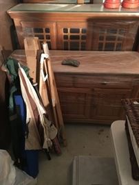 Nice Oak Buffet and China Cabinet