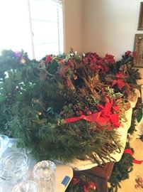 Lots of Wreaths and Garland