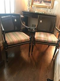Pair of Baker Regency Arm Chairs