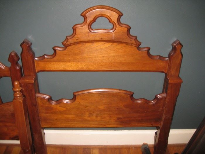 One of twin beds