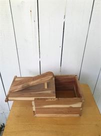 Vintage Cedar Shoe Shine Box