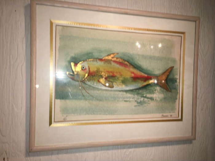 Watercolor painting of Fish.