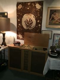 Stromberg Carlson Mid Century Stereo and Radio. Garrard Turntable. FABULOUS SOUND.