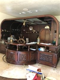Nautical bar $10,000 - sold on Live Auctioneer for $20,000 Mahogany