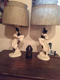 Pair of Art Deco lamps.