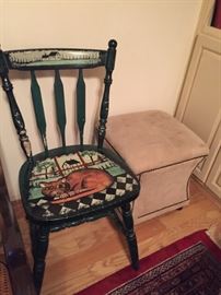 Painted chair.
