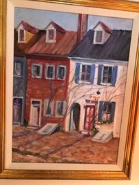 Original painting of Old Town, Alexandria.