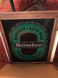 Heineken sign.