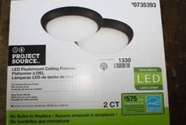 2 LED Flushmount Oiled Bronze Finish Ceiling Fi ...