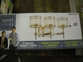 Scott Living Canterbury 3 Light Brushed Nickel Arm ...