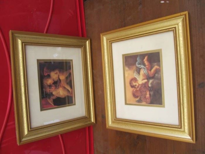 2 12 x 14 Gold framed Angel pics very good co ...
