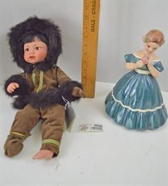 Eskimo Danbury Porcelain Doll and Mickie Stonekin ...