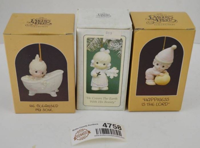 Precious Moments Ornaments Lot of 3 Box Opened On ...