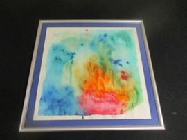 Watercolor framed, no signature