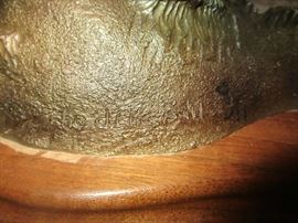 Markings on the Mark Wormus bronze