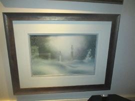 Win Jones, snow spectre in the park, watercolor, original,  signed