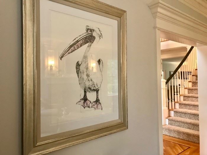 Lillian August Decorative Pelican Print