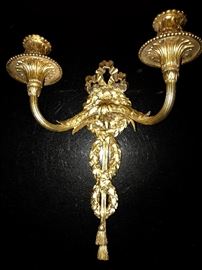  The most wonderful French bronze Dare candle sconces 