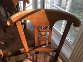 chair floral basket motif  