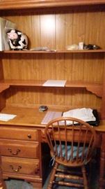 desk with hutch and chair