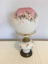 Antique Floral Lamp