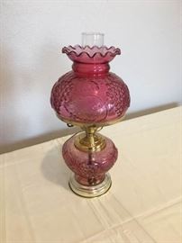 Pink Glass Lamp