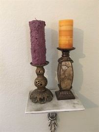 Sconce with 2 Candleholders and Candles