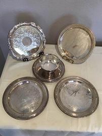 Silverplated Platters and Bowl